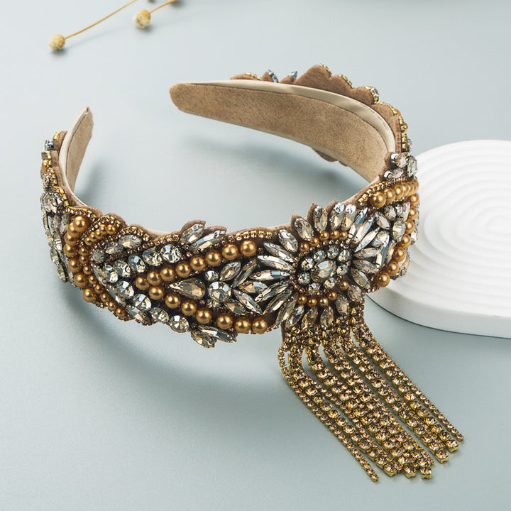 Pearl Tassel Hair Hoop for Elegant Statement Style