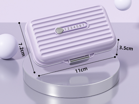 Portable Weekly Pill Organizer Box, 7-Day Dial Lid