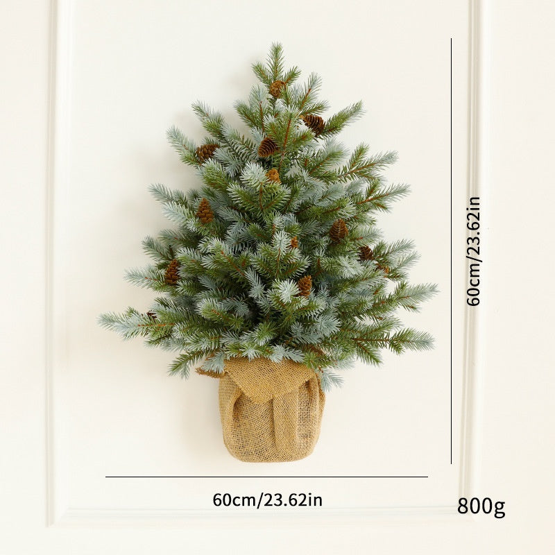 Christmas Tree Ornament With Rustic Tabletop Charm