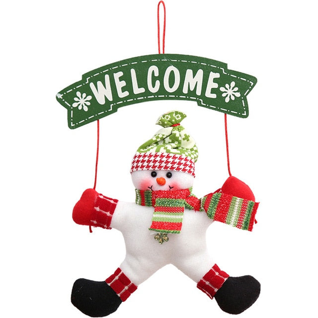 Santa Claus Door Hanging Christmas Welcome Decoration