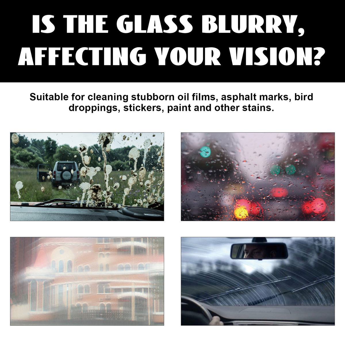 Car Glass Oil Film Cleaner for Streak-Free Clarity