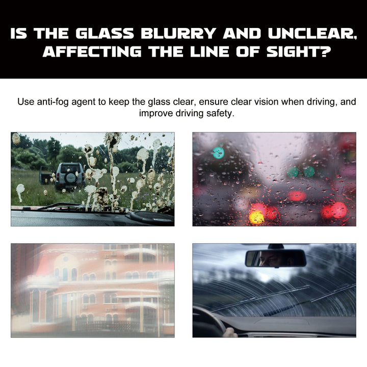 Auto Glass Anti-Fog Spray for Clear Driving Visibility