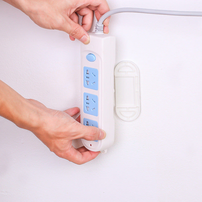 Punch-Free Wall Mount Power Strip Holder for Renters