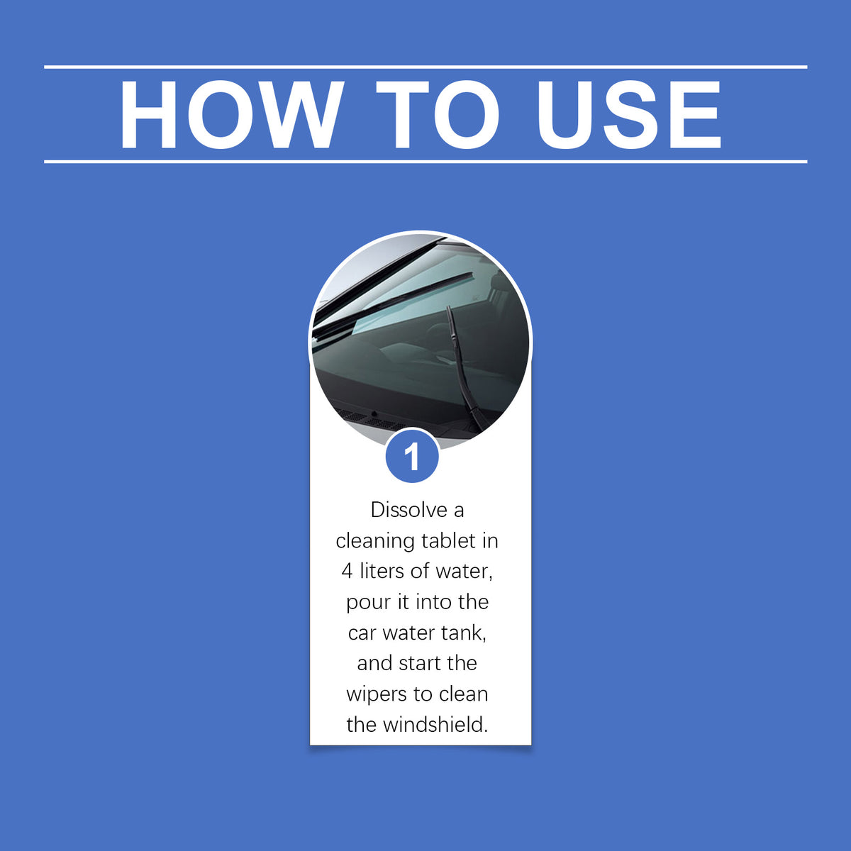 Windshield Cleaning Tablets for Clearer Rainy Driving