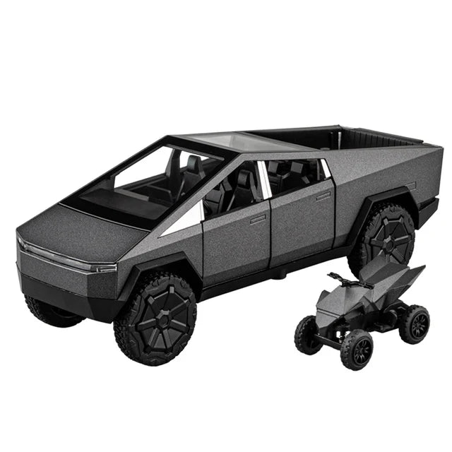 Diecast Cyber Pickup Truck Model With Off-Road Play