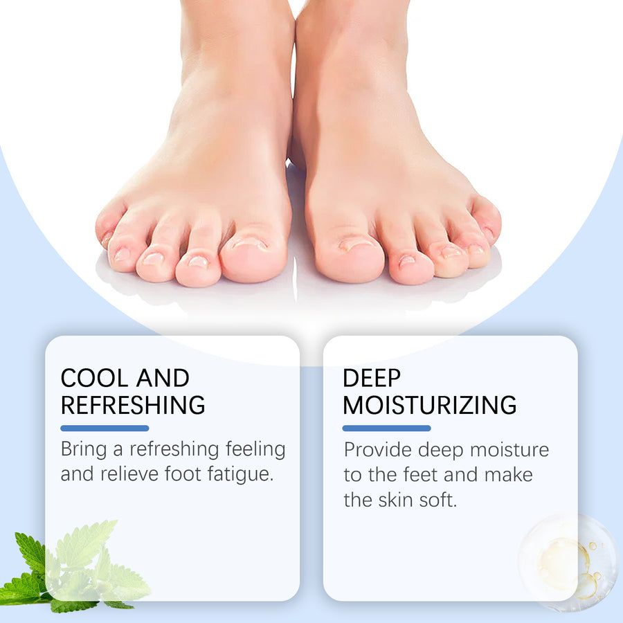 Cooling Peppermint Foot Cream for Dry, Rough Feet Care
