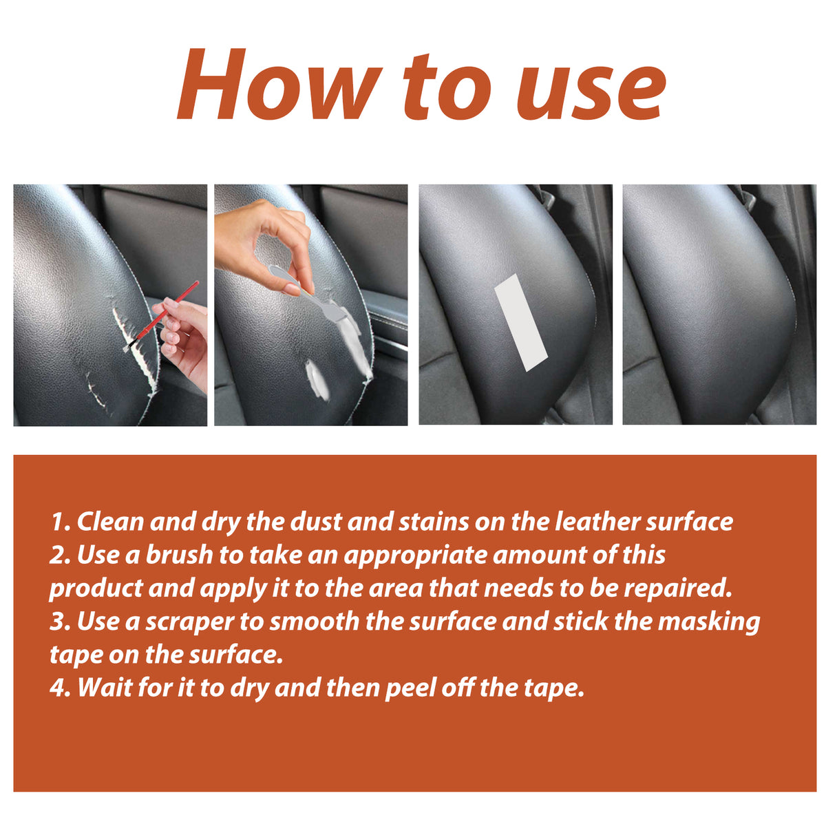 Leather Repair Cream for Scratches and Faded Color