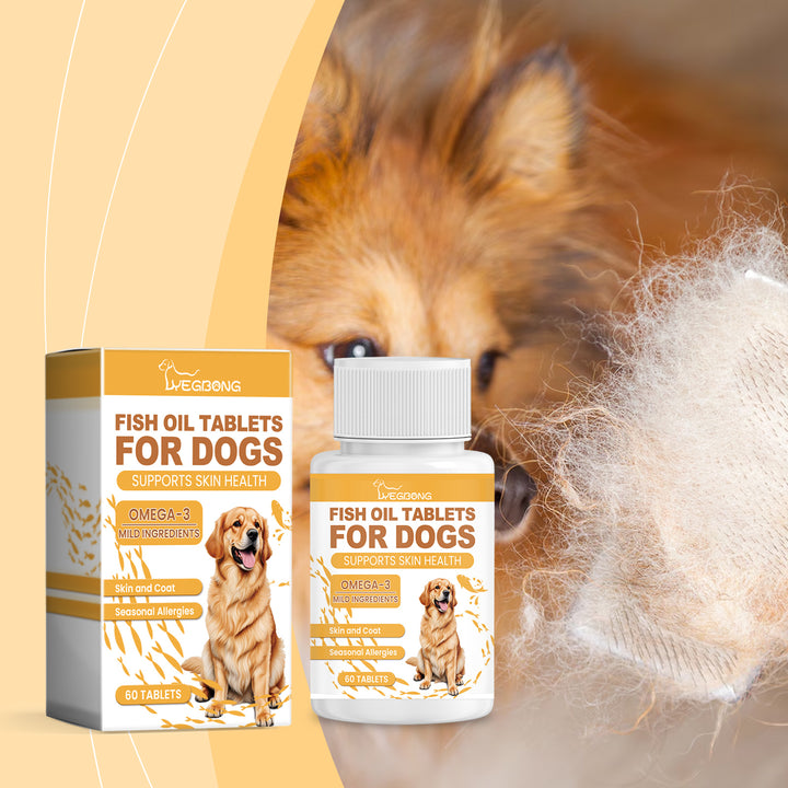 Dog Fish Oil Tablets for Daily Skin & Coat Support