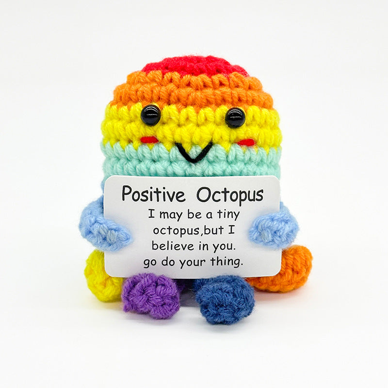 Handmade Knitted Gift Doll With Heartfelt Message