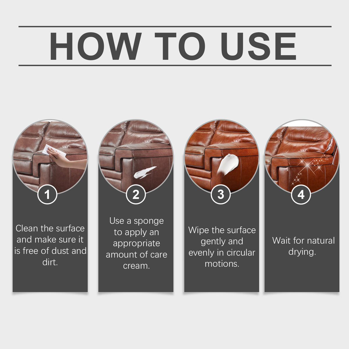 Leather Care Cream for Sofas, Boots & Furniture Shine