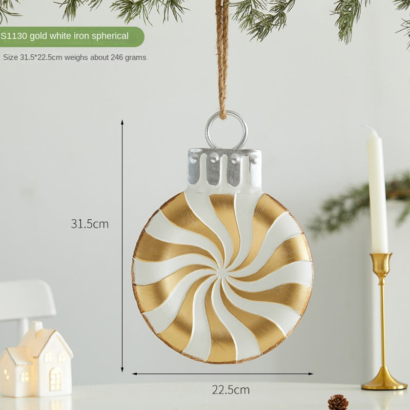 Christmas Metal Hanging Ornaments for Festive Charm