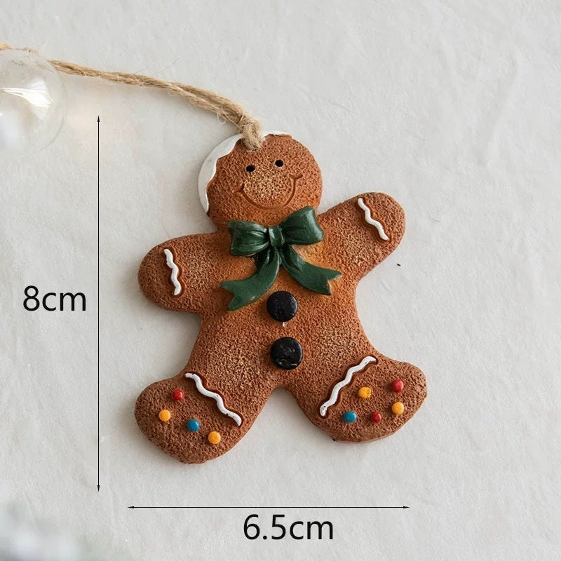 Christmas Gingerbread Man Ornaments – Retro Holiday Decor
