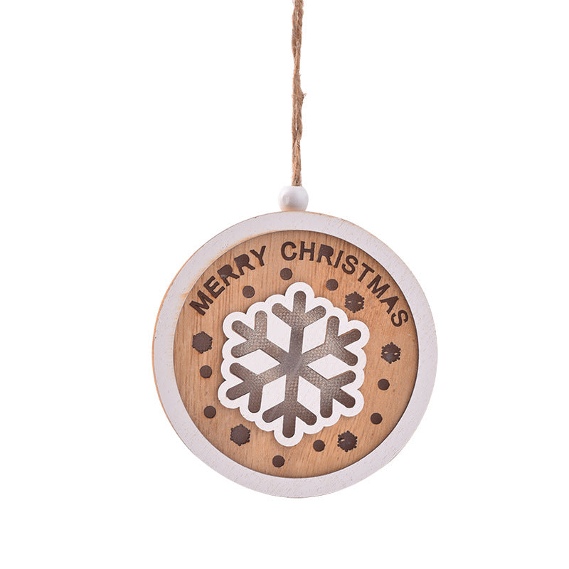Wooden Christmas Light Pendant for Cozy Tree Decor