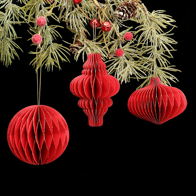Honeycomb Christmas Ornaments For Dimensional Charm