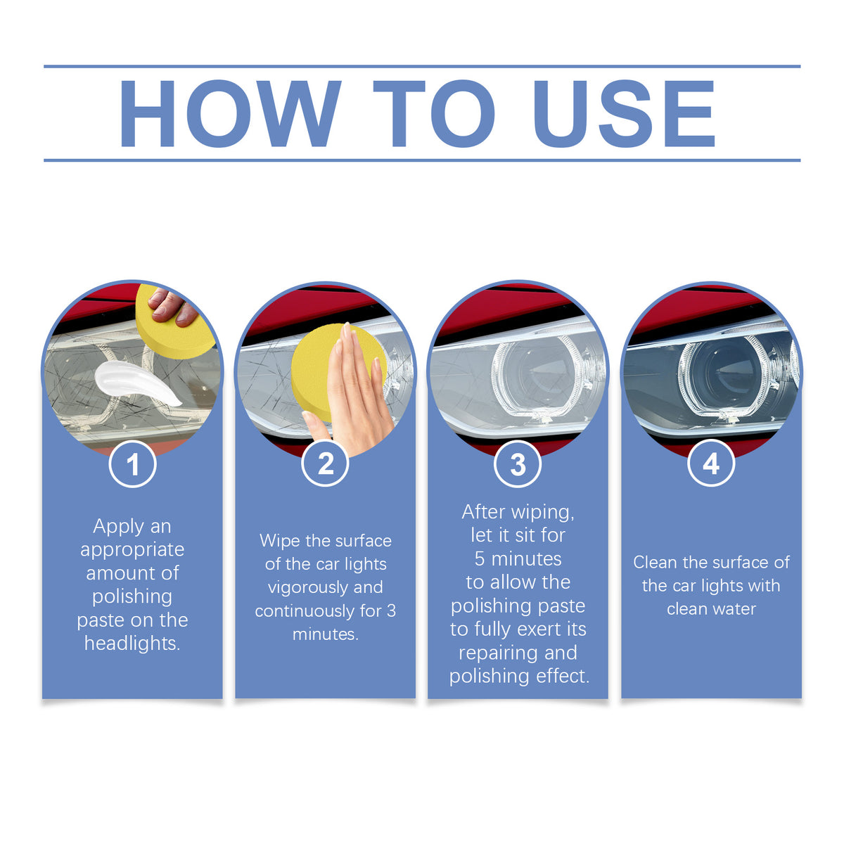Car Headlight Restoration Cream for Clearer, Brighter Lenses