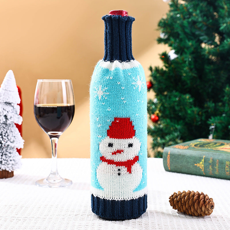Christmas Wine Bottle Covers for Festive Table Decor