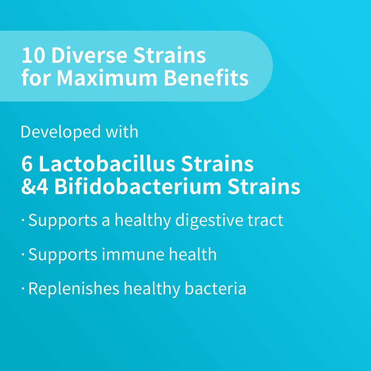 Daily Probiotic for Men & Women — 60B CFU 10 Strains
