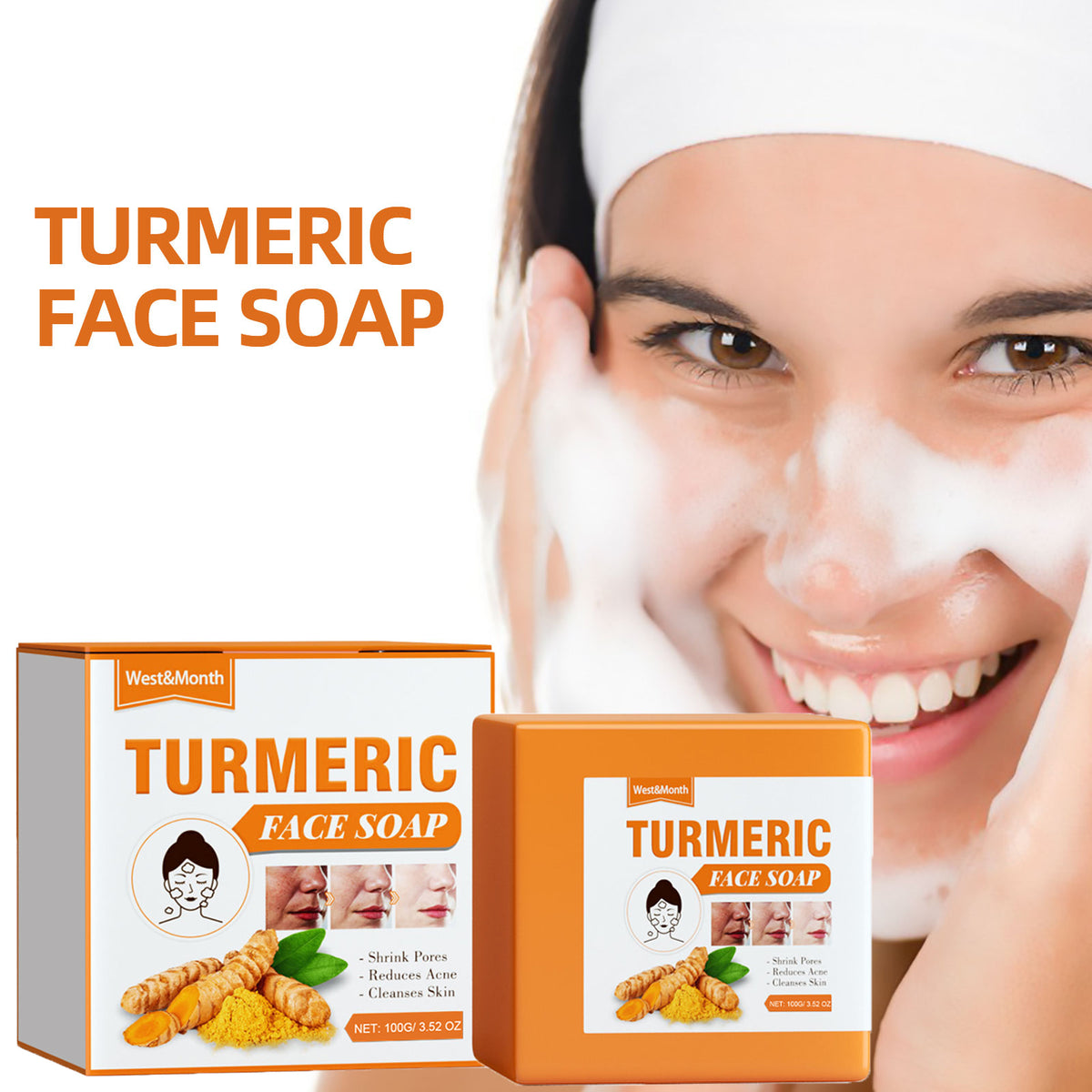 Turmeric Face Soap — Fade Spots & Smooth Fine Lines Naturally