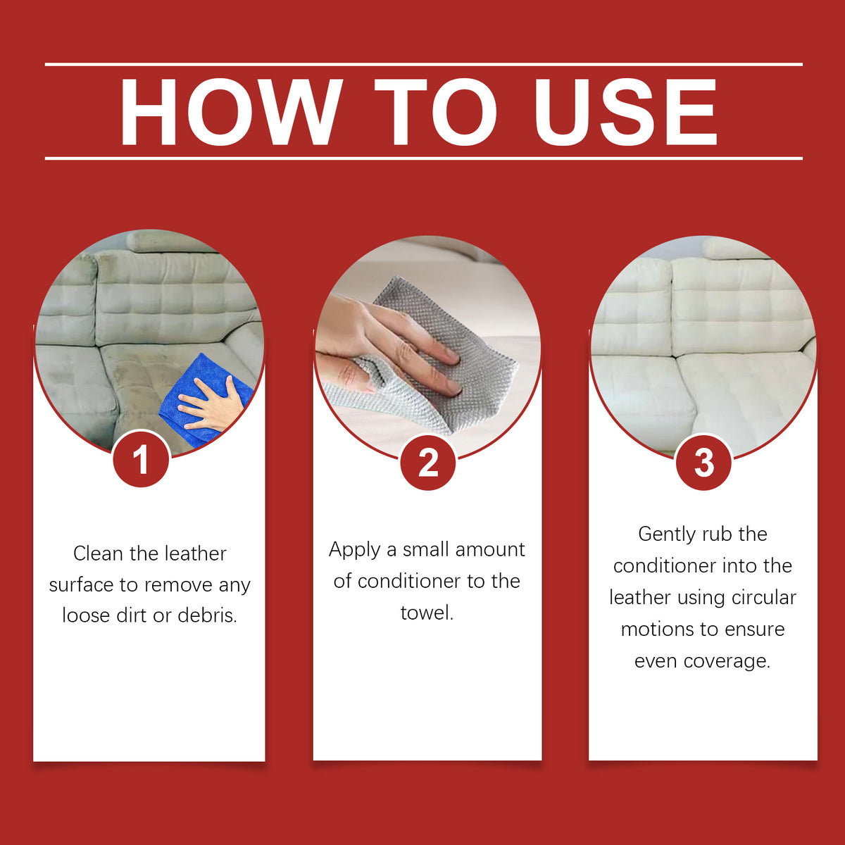 Leather Cleaning Cream for Deep Sofa & Handbag Care