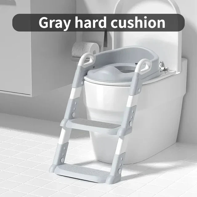 Children's Toilet Training Seat With Adjustable Safe Steps