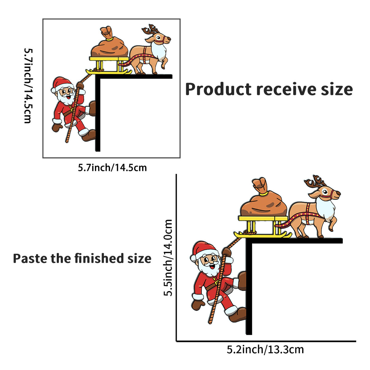 Christmas Switch Stickers Festive Santa Wall Decor