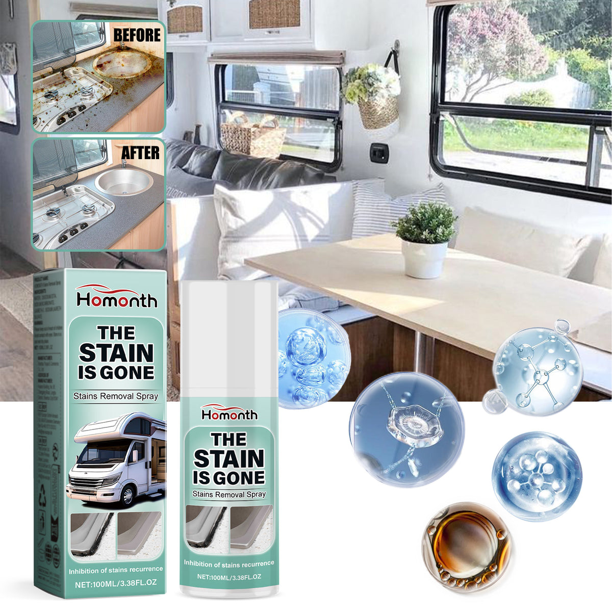 Motorhome Interior Cleaner Spray for Stubborn Stains