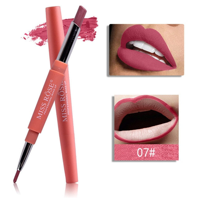 Miss Rose Double-Ended Lip Liner Pencil for Defined Lips