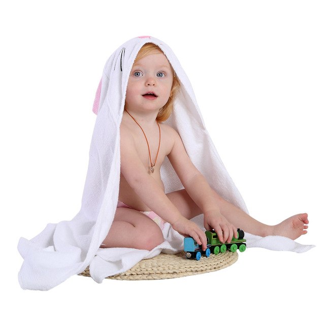 Kids Hooded Bath Towel for Cozy Toddler Drying Warmth