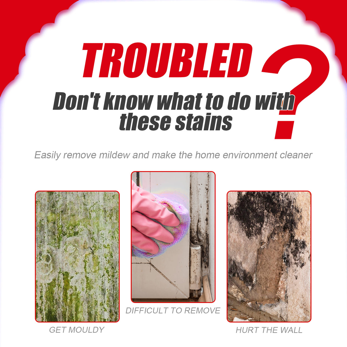 Mildew Remover Gel for Tile Gaps, Seals & Appliances
