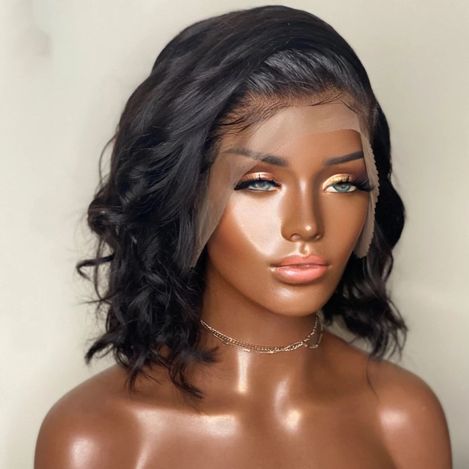 Lace Front Wavy Wig for Instant Glamorous Short Style