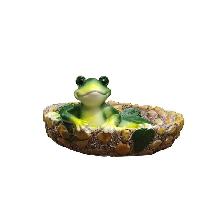 Frog Resin Decorative Tray: Whimsical Key and Jewelry Dish