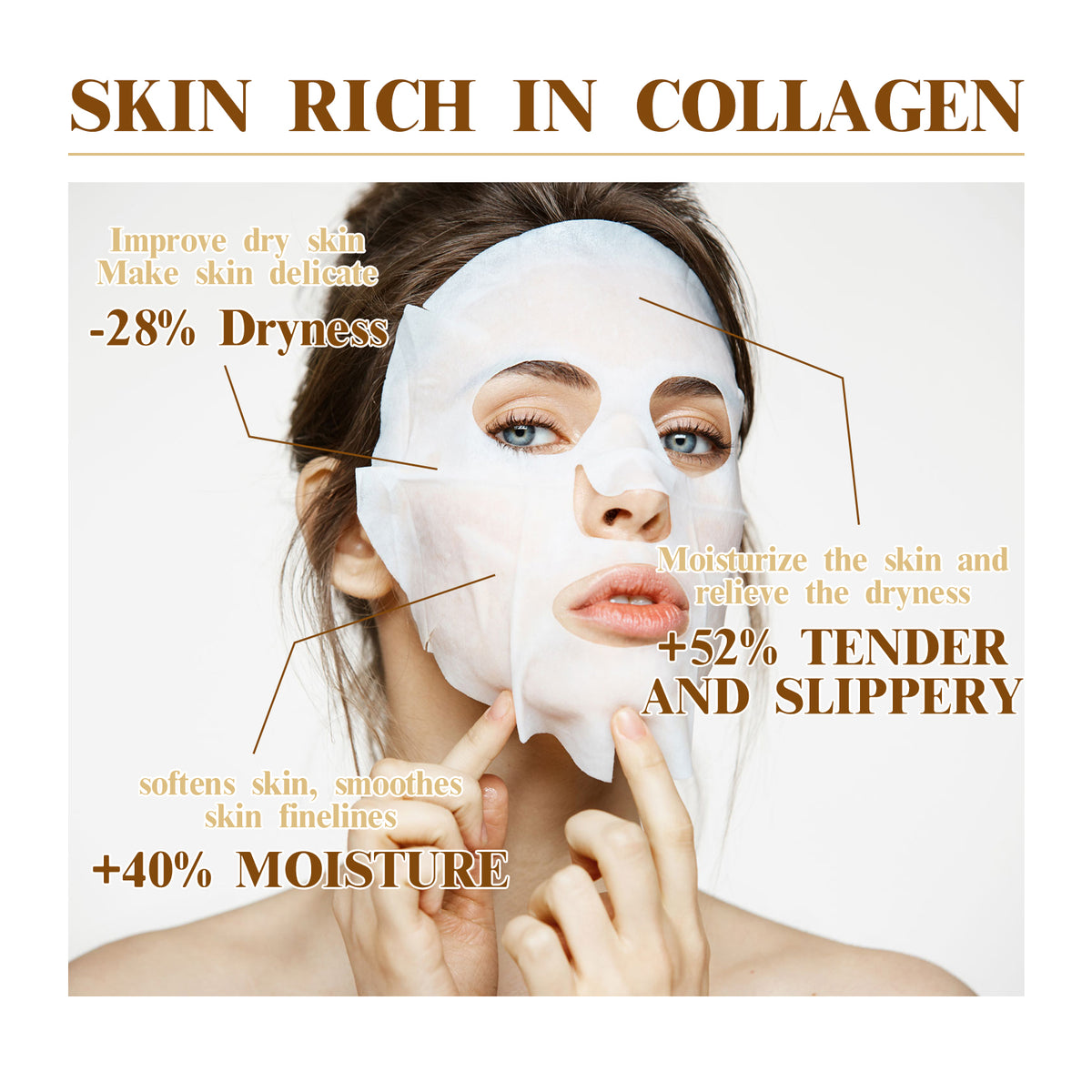 Collagen Facial Sheet Masks for Dry, Fine-Line Skin