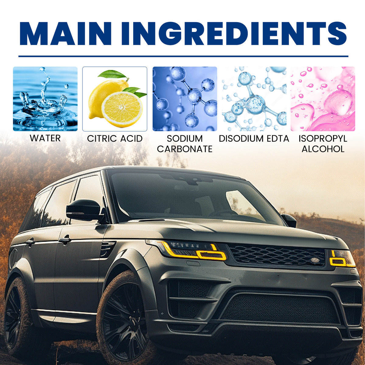 Iron Powder Removal Spray for Cleaner Car Wheels & Metal