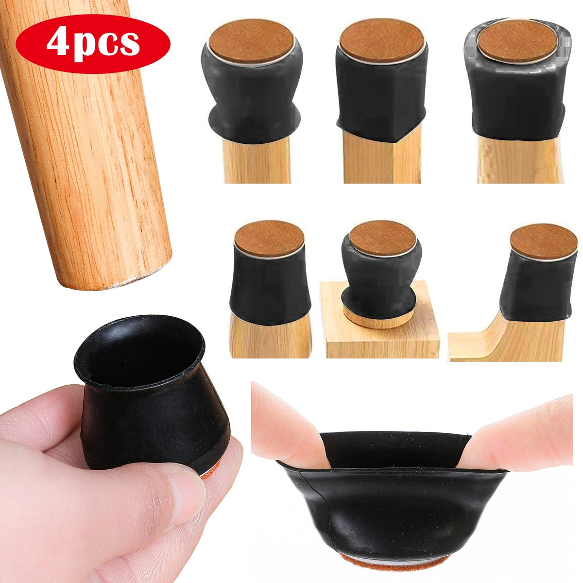 Silicone Furniture Leg Covers for Scratch-Free Floors