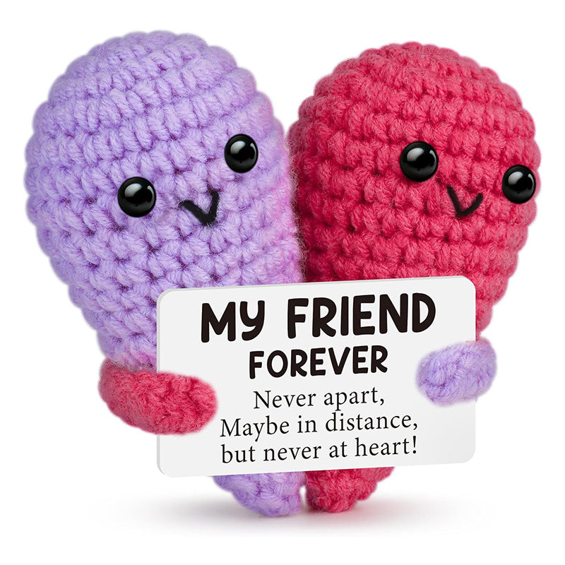 Handmade Knitted Gift Doll With Heartfelt Message