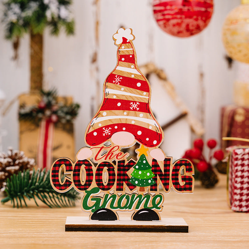 Christmas Wooden Figurines for Playful Tabletop Decor