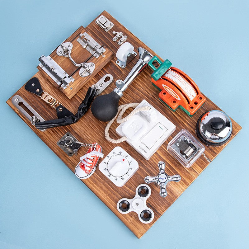 Montessori Busy Board for Screen-Free Learning Play
