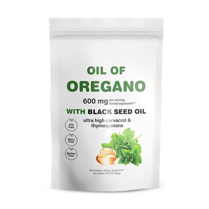 Oil of Oregano Softgel Capsules — 600mg with Standardized