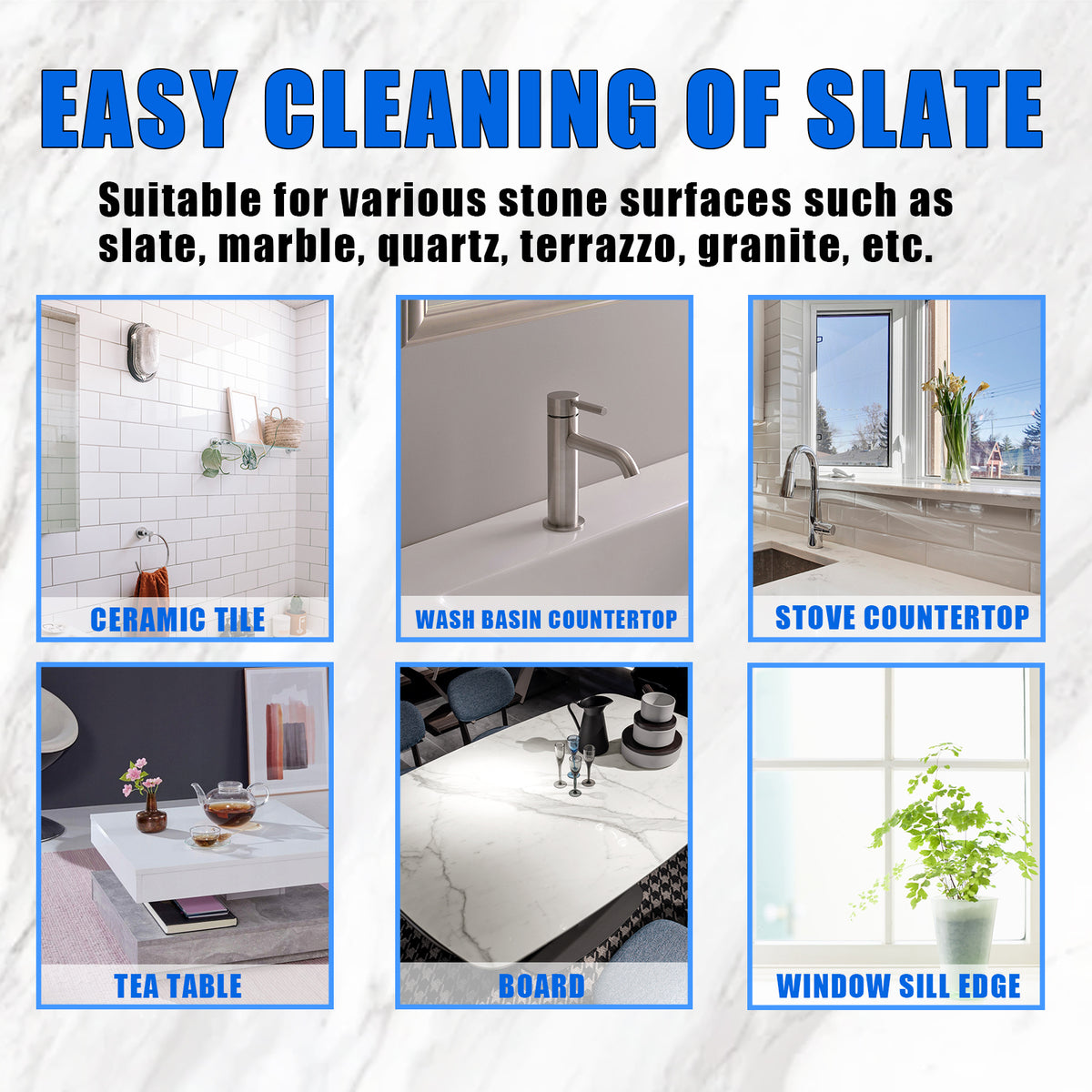 Stone Cleaning Spray for Stains on Marble & Tile
