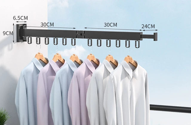 Wall-Mounted Drying Rack for Small-Space Laundry Rooms
