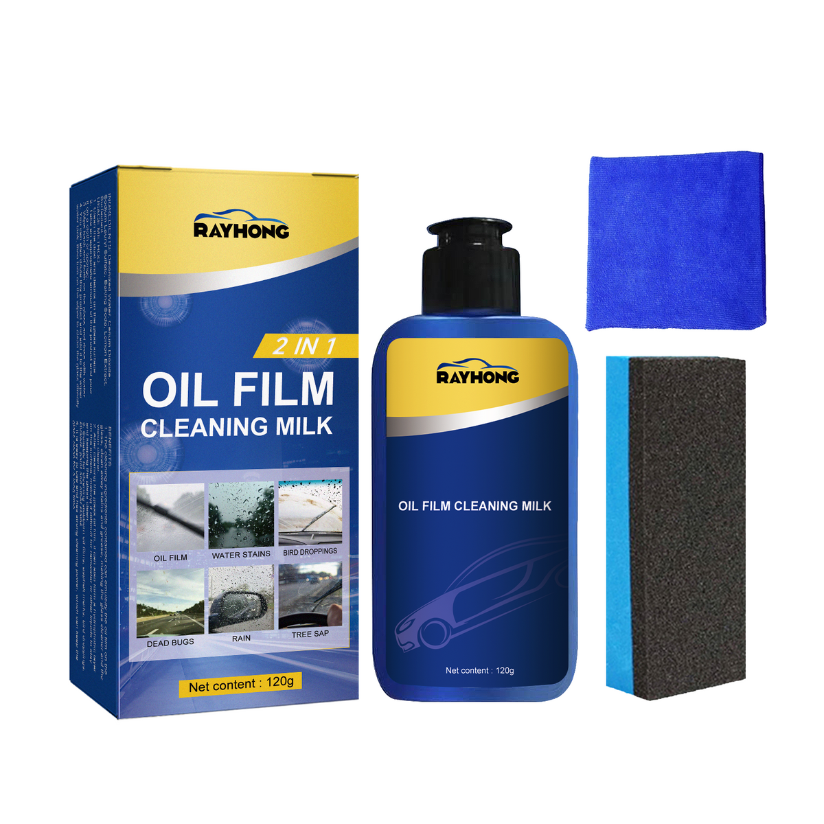 Car Windshield Oil Film Cleaner for Clearer Glass View