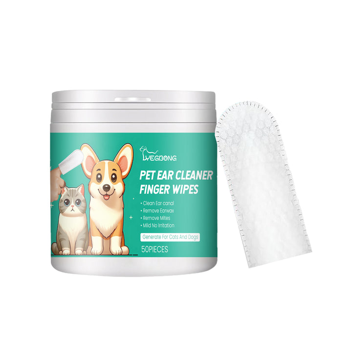 Pet Ear Cleaner Finger Wipes for Gentle Odor Removal
