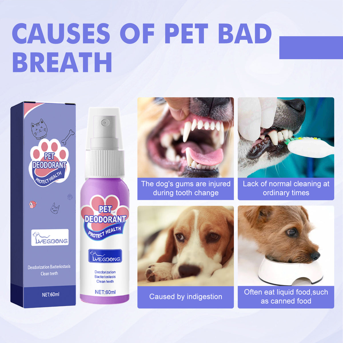 Pet Oral Spray for Fresher Breath and Cleaner Teeth