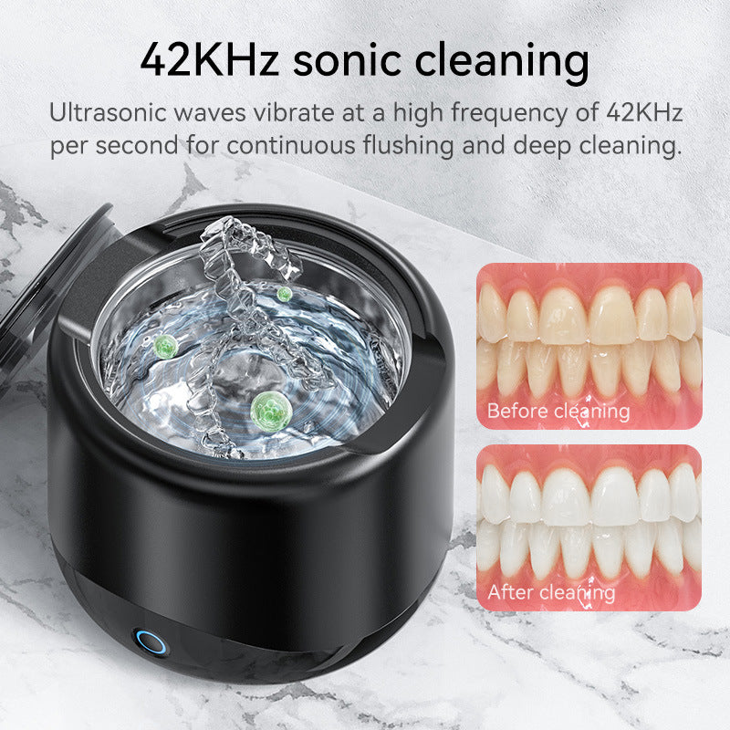 Portable Ultrasonic Denture Cleaner with 42kHz Waves
