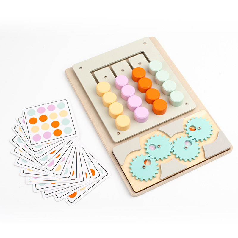 Wooden Color Matching Puzzle Toy for Fine Motor Skills