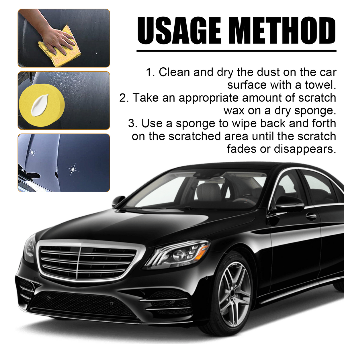 Car Scratch Removal Wax for Light Scratch Repair Gloss