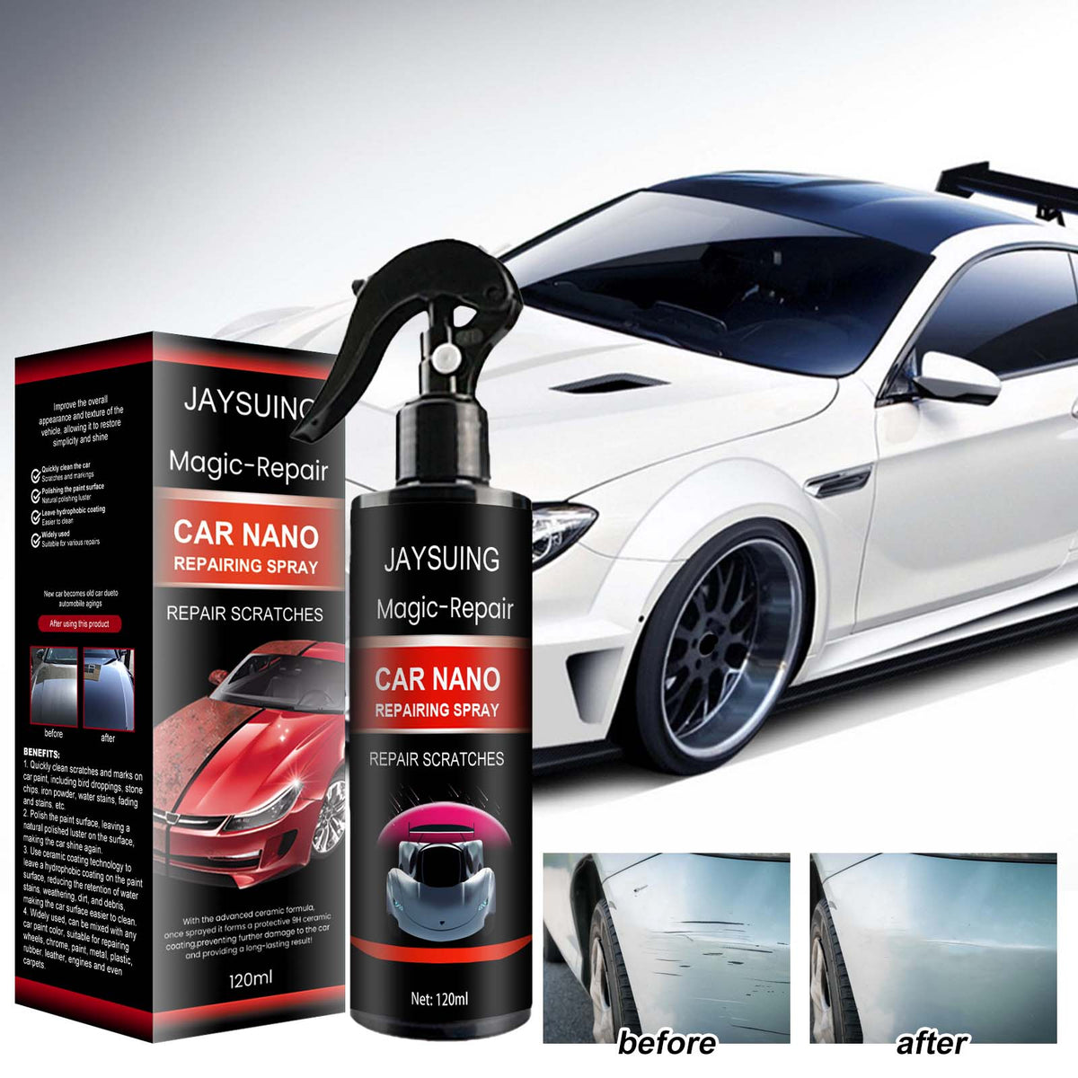 Car Coating Spray for Scratch Repair, Gloss & Protection