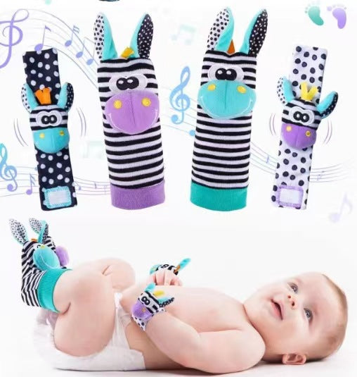 Baby Wrist Rattles for Sensory Play and Tummy Time