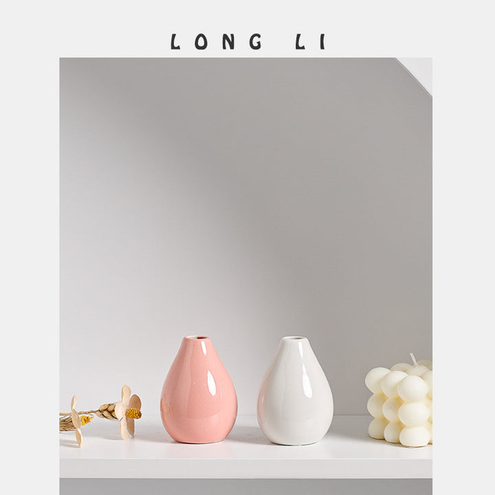 Mini Ceramic Bud Vase for Shelves and Desks