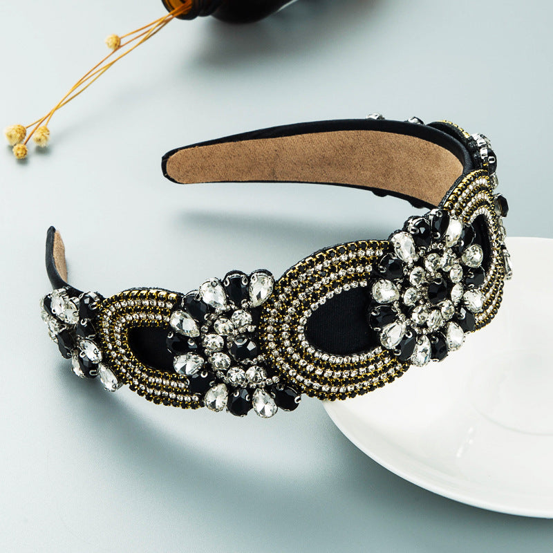 Baroque Headband: Jeweled Retro Glamour Hair Accessory
